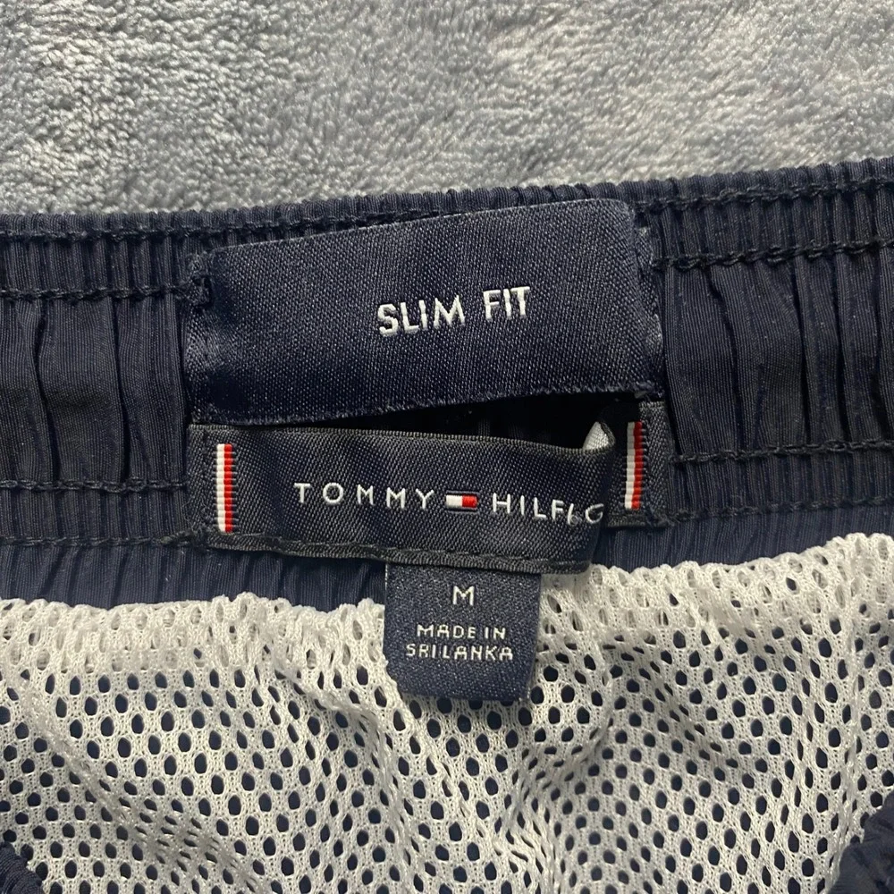 Tommy Hilfiger Swim Trunks Mens Medium Slim Fit Navy Blue Board Shorts